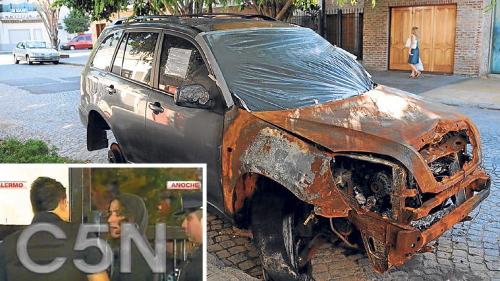Fuego. Los ataques comenzaron en 2011. Cada dos días aparece un auto quemado en la ciudad.