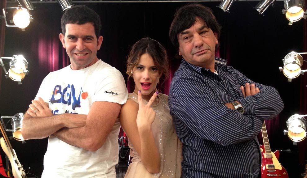 Martina Stoessel con Martín Saban y Jorge Nisco, directores de Violetta | Foto: Telam