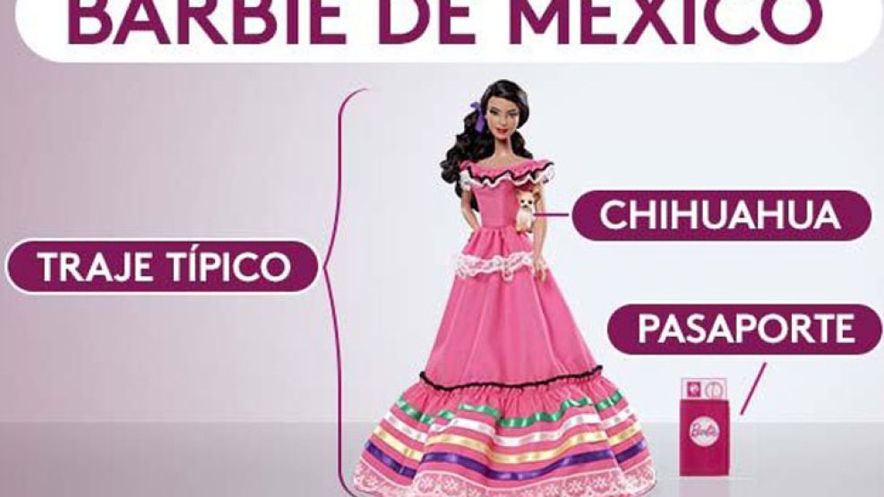 La Barbie de México es una de las 100 muñecas que forman parte de la colección "Barbie del mundo".