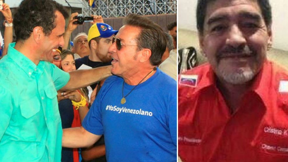 Montaner y Maradona, dos argentinos en la campaña venezolana.