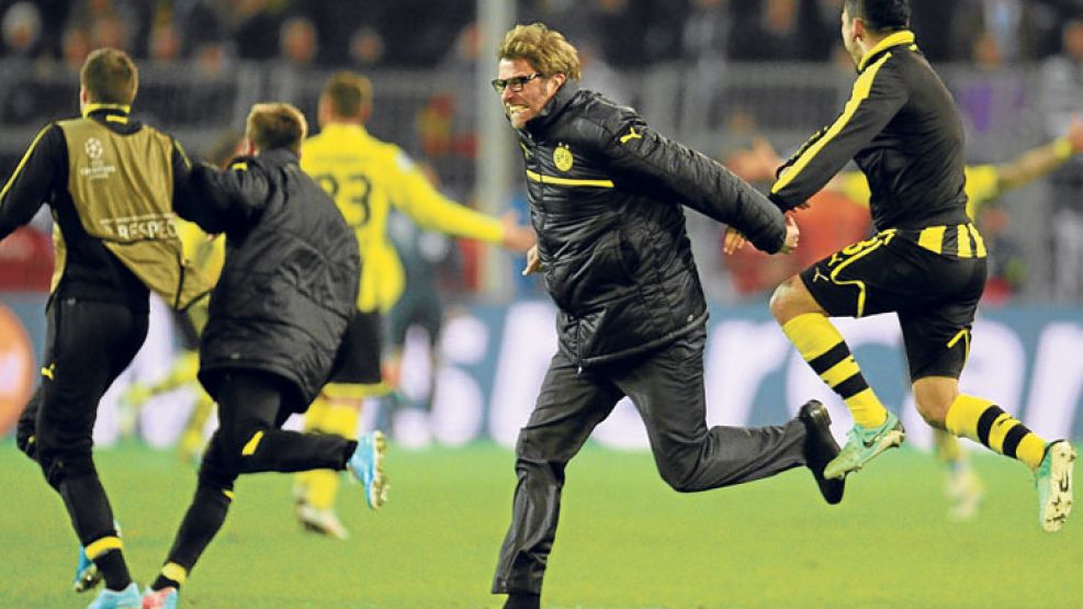 Alegría. El entrenador del Borussia Dortmund, tras eliminar al Málaga en los cuartos de la Champions League. Su equipo se va a enfrentar al Madrid en dos semanas.