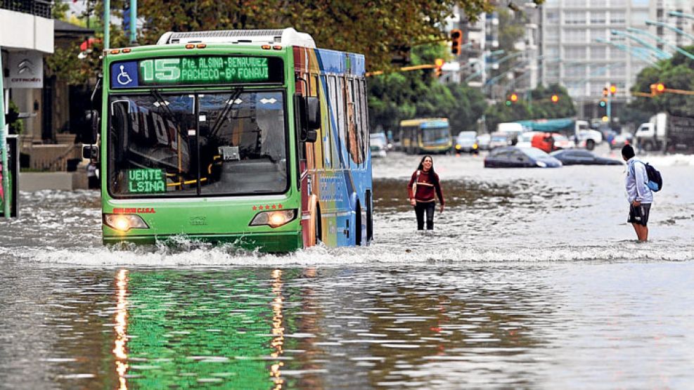Anegada. "El 95 por ciento de Buenos Aires está impermeabilizada", dice un especialista en ciudades.