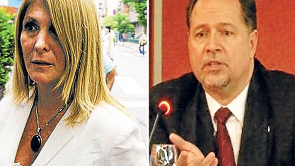 Dos de los acusadores. La jueza laboral Beatriz Ferdman y su colega Alejandro Sudera.