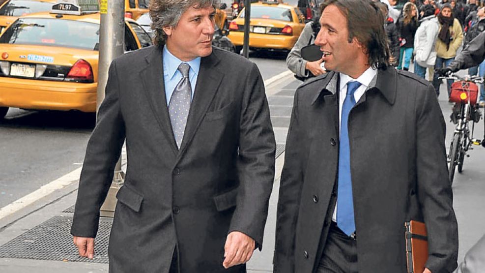Intentos. Lorenzino y Boudou quieren cerrar el litigio en la justicia de Nueva York.