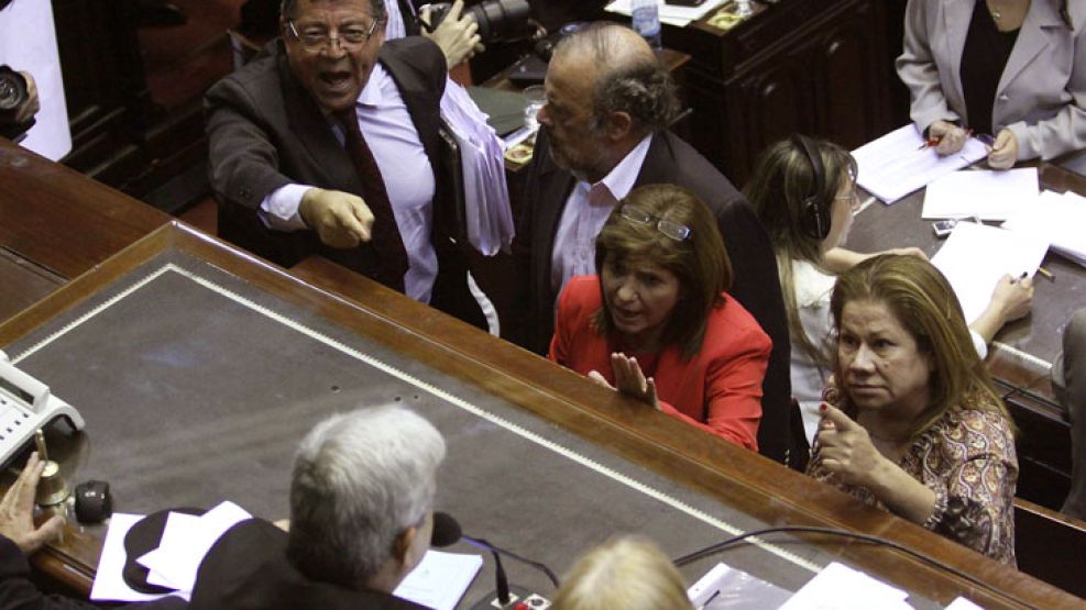 La diputada del Frente Peronista, Graciela Camaño, descargó su furia esta mañana ante el presidente de la Cámara Baja.