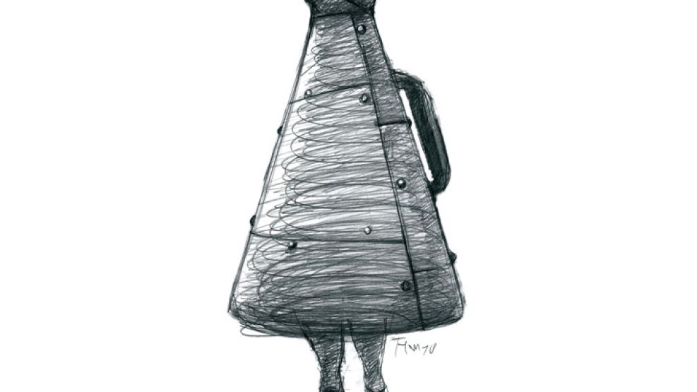 CONO DE SILENCIO Cristina Fernández. Dibujo: Pablo Temes.