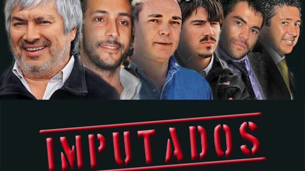 Imputados. Lázaro Baez, Leonardo Fariña, Daniel Perez Gadin, Martín Baez, Federico Elaskar y Fabián Rossi.