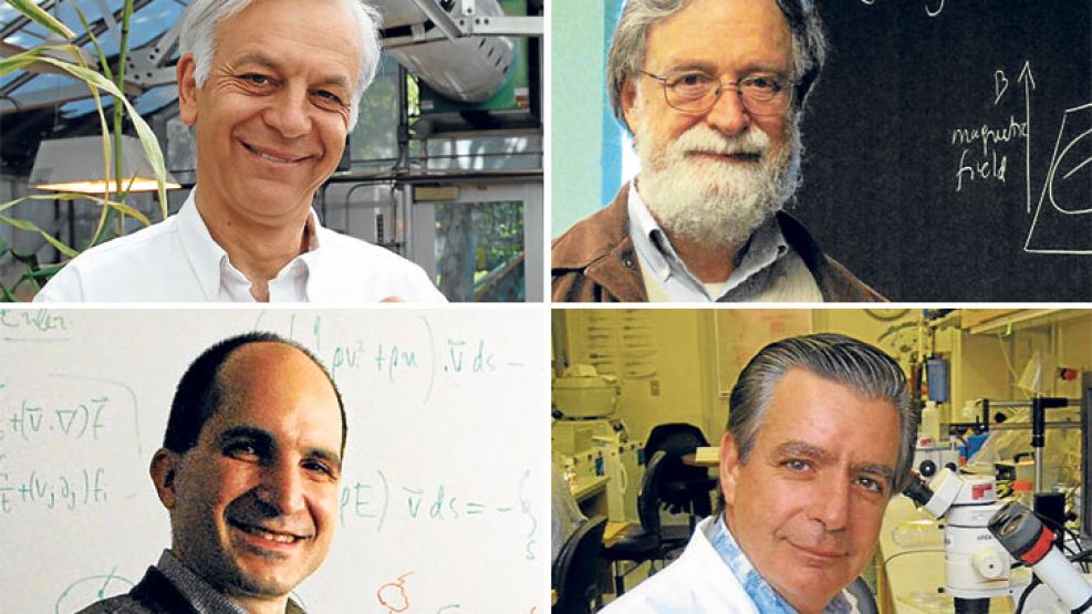 Jorge Dubcovsky, Eduardo Fradkin, Juan Maldacena y Eduardo De Robertis.