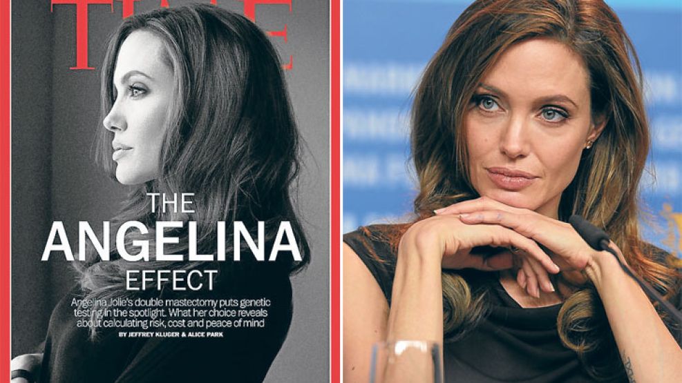 Impacto. La decisión de Angelina Jolie de realizarse una mastectomía preventiva tuvo repercusión en todo el mundo y fue tapa de la revista Time.