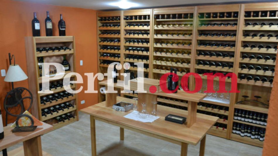 La vinoteca de Lázaro Báez.