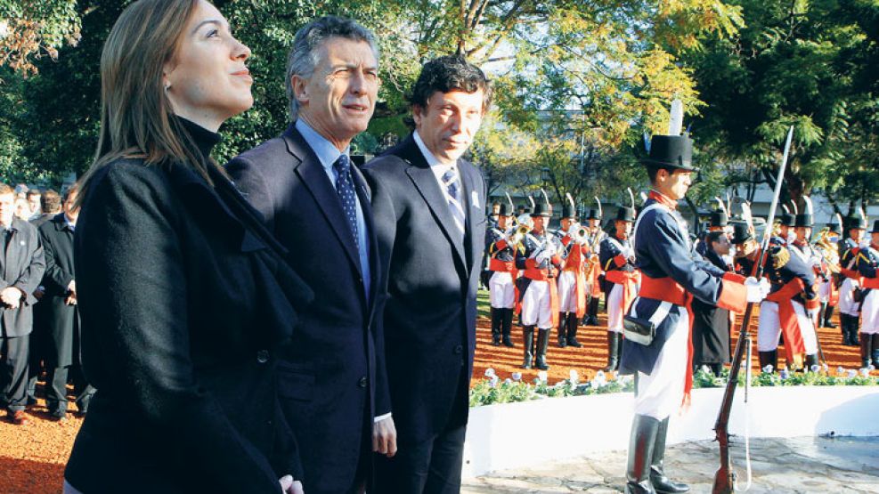 Aliados. El jefe de Gobierno porteño, se mostró ayer en San Isidro con el intendente Gustavo Posse.