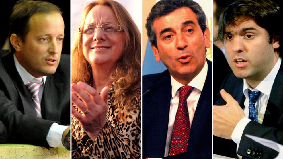 Posibles precandidatos. El intendente Martín Insaurralde, la ministra Alicia Kirchner, el ministro Florencio Randazzo y el titular de la Anses Diego Bossio.