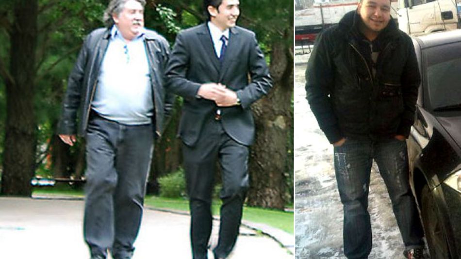 Fabián Barreiro junto a su hijo Pablo. Sebastián es policía.