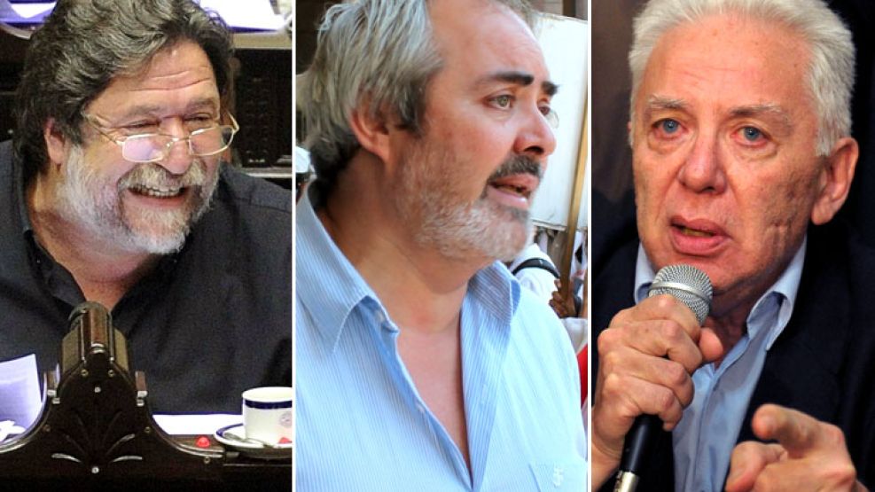 Los principales referentes de la izquierda, aún separados: Claudio Lozano, Alejandro Bodart, Jorge Altamira.