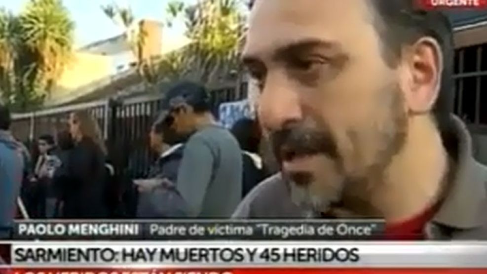 Paolo Menghini, padre de Lucas, víctima de la Tragedia de Once, afirmó sentirse "indignado".