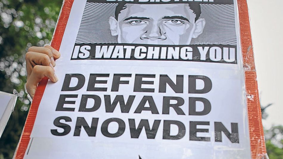 Gran hermano. En Hong Kong, un joven critica a Obama y pide la liberación de Snowden.