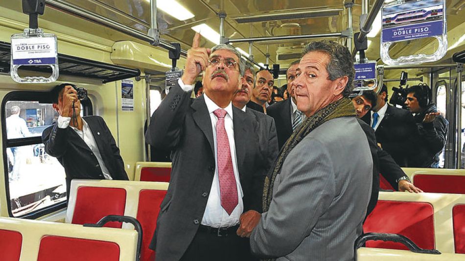 Pasado. El ministro De Vido, antes máximo responsable de Transporte, con el empresario Cirigliano.