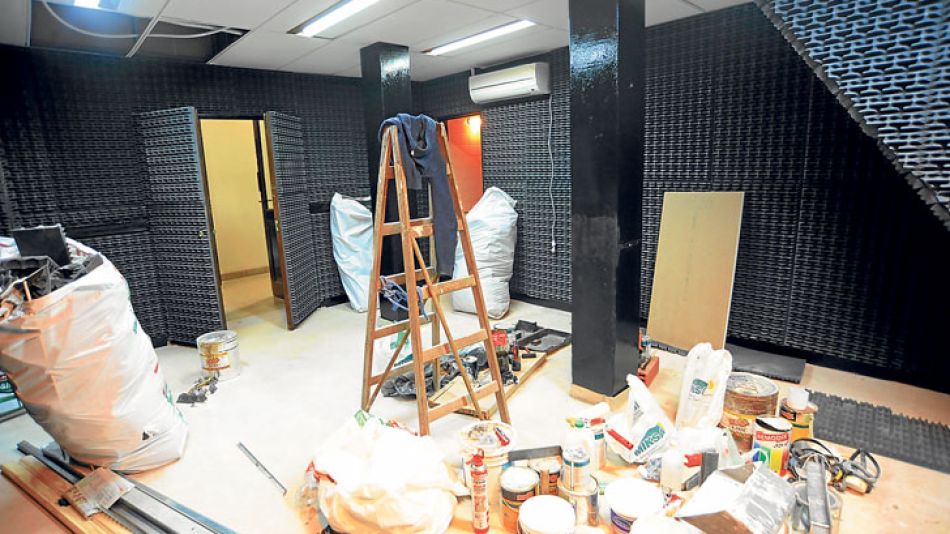 Estudio. A toda marcha se trabaja en lo que antes era el bar de la gobernación bonaerense.