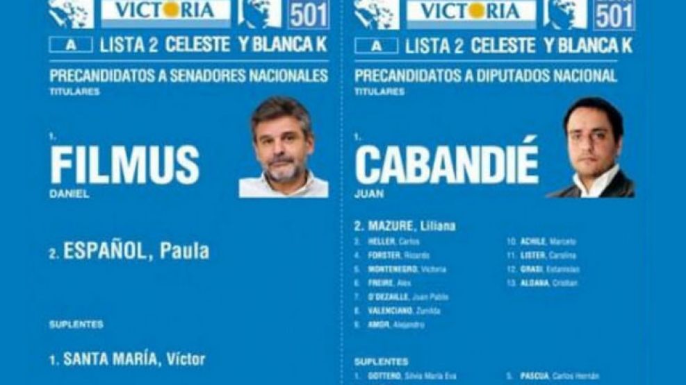 Las boletas del FpV tendrá la imágen de Néstor, Perón y Evita