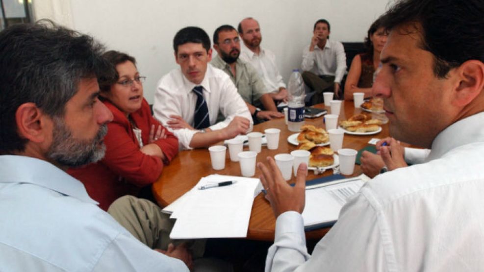 Otros tiempos. El senador porteño y el intendente de Tigre en 2007, cuando estaban unidos por el kirchnerismo.