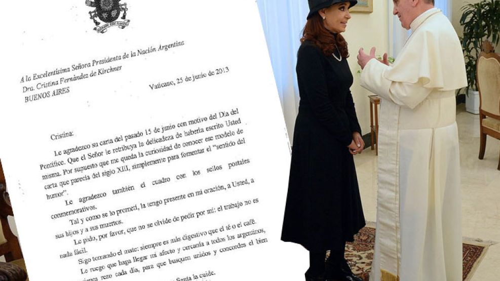 El Papa recordó el mate que Cristina le regaló con motivo de su entronización.