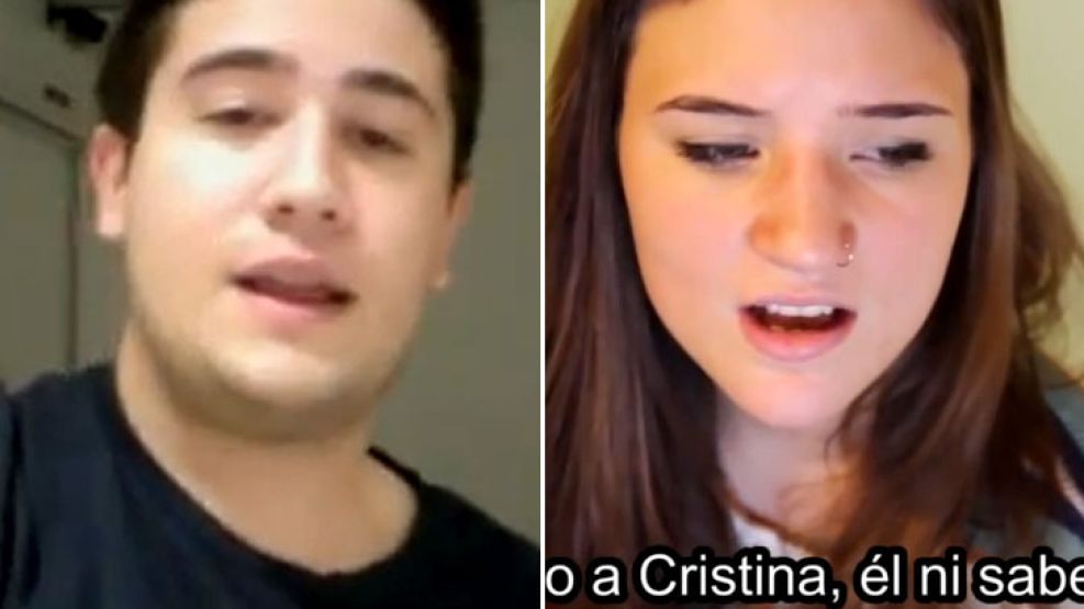 Guerra de videos de "amor político" entre la "chica K" y el "chico anti K".