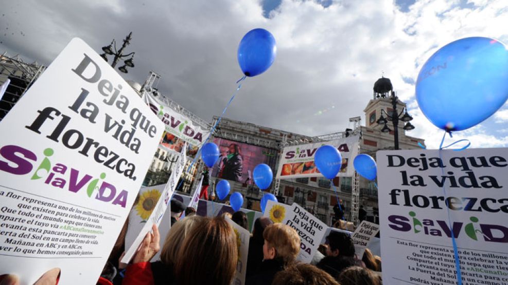 Manifestación anti-aborto en Madrid.