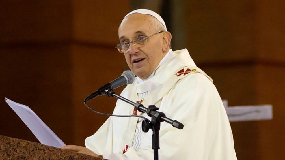 El Papa Francisco, durante la celebración eucarística en Aparecida.