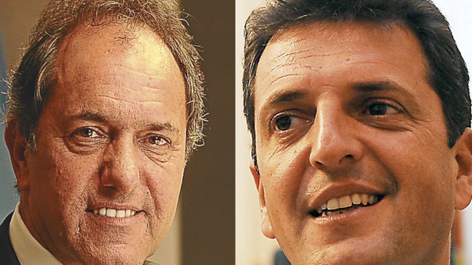 CANDIDATOS. Scioli y Massa, el mismo modelo optimista.