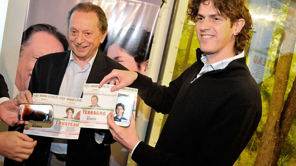 Terragno y Lousteau en la presentación de la nueva "boleta que habla".