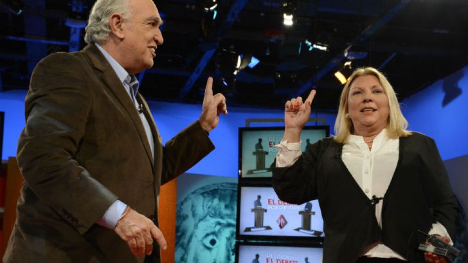 Ricardo Gil Lavedra y Elisa Carrió se cruzaron durante el debate de los precandidatos de Unen en TN.