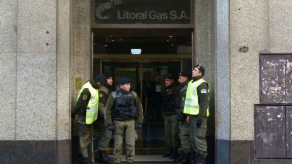 Las oficinas céntricas de Litoral gas, allanadas hoy por gendarmería.