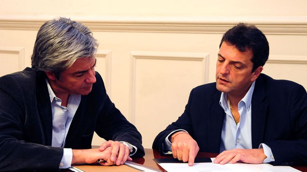 Delgado junto a Sergio Massa, candidato a diputado del Frente Renovador.
