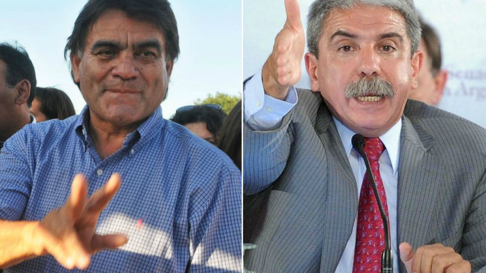 El senador Aníbal Fernández y el intendente de Quilmes, Fernando "Barba" Gutiérrez. 