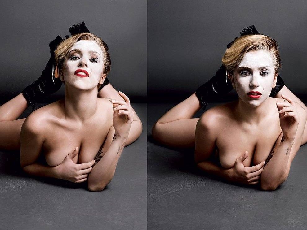 Ampliar Lady Gaga desnuda para V (9) .