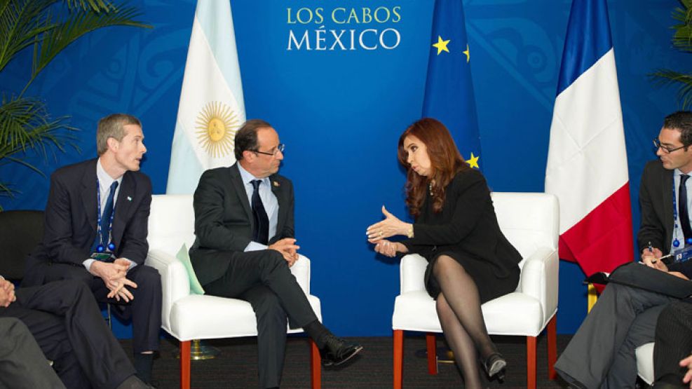 Antecedente. La Presidenta con su par francés en México.