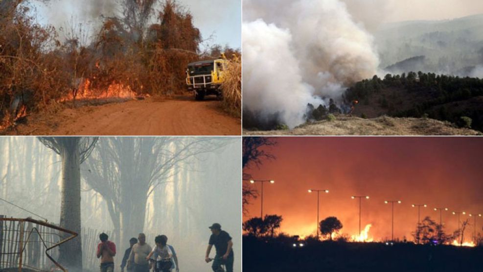 El fuego, alimentado por la sequía y las altas temperaturas, también afecta a partes de las provincias de San Luis, Salta, Tucumán y Jujuy, además de ciudades de Río Negro, Neuquén y Mendoza.