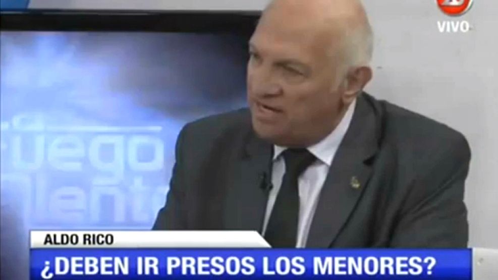 Aldo Rico optó por defender la escuela por sobre las cárceles para menores.