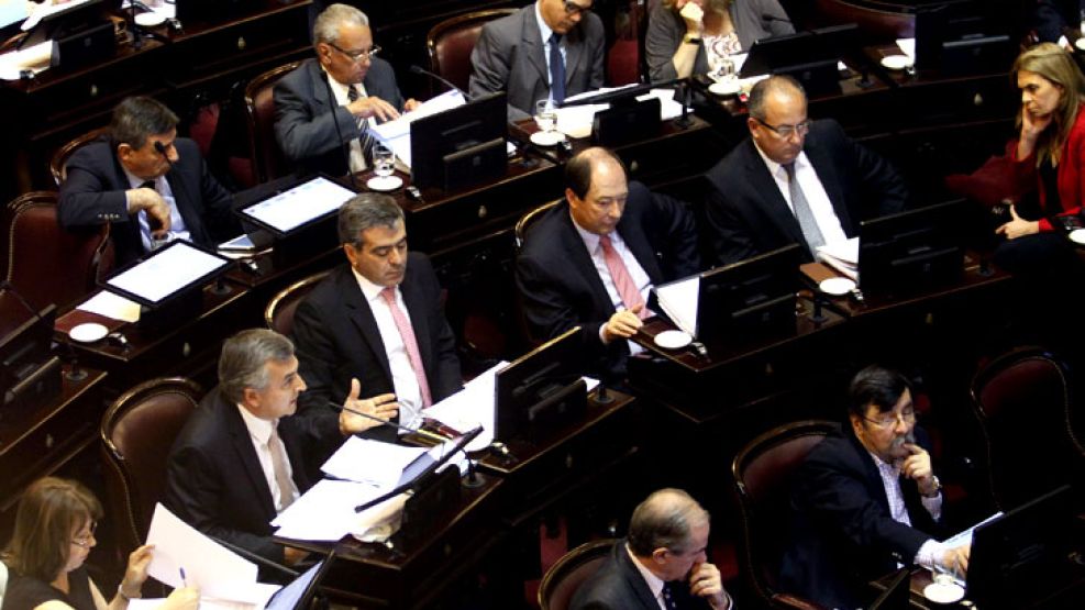 Los senadores radicales abandonaron el recinto poco después de una hora de sesión.