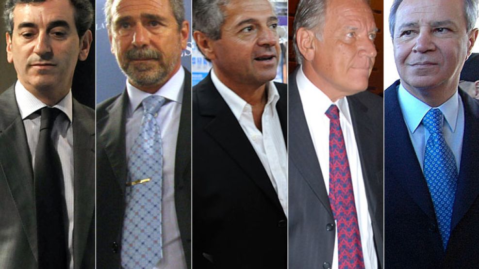 Florencio Randazzo, Ricardo Jaime, Claudio Cirigliano, Benito Roggio y Gabriel Romero.