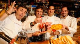 Donato de Santis se reunió con Pablo Massey, Máximo López May y Gabriel Oggero en su  restaurante Cucina Paradiso. Hubo charla, buena comida y ricos tragos.