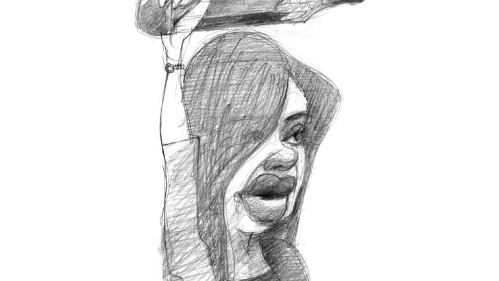 El PRE SUPUESTO, Cristina Fernández. Dibujo: Pablo Temes.