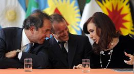 Daniel Scioli, Cristina Fernández y Martín Insaurralde