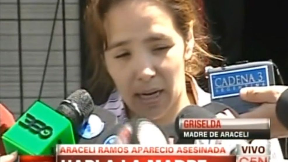 Después de que apareció el cuerpo de Araceli, habló su mamá Griselda Gonzalez.