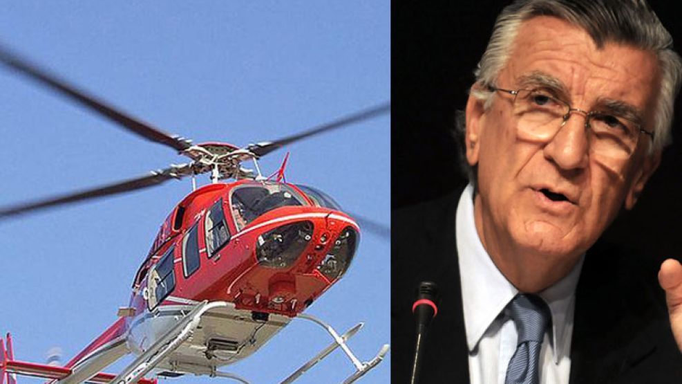 El helicóptero de última generación que traslaba al gobernador Gioja y dos diputados nacionales.