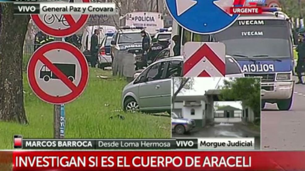 La Policía trabaja en la zona de San Justo. Busca determinar si se trata de Araceli Ramos, la chica de 19 años desaparecida el lunes 30 de septiembre.