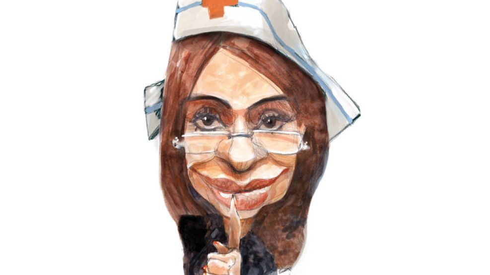 Cristina Fernández. Dibujo: Pablo Temes.