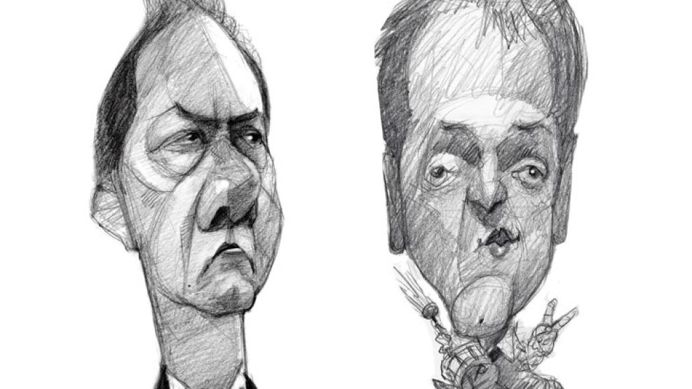 CASTING Scioli y Massa. Dibujo: Pablo Temes.