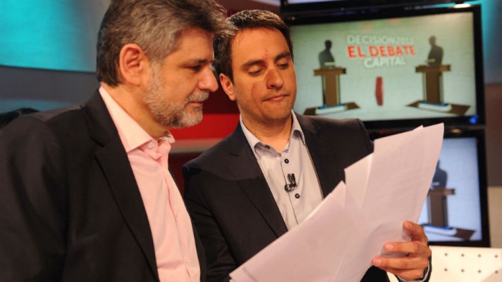 Daniel Filmus y Juan Cabandié, los candidatos porteños del Frente para la Victoria. 