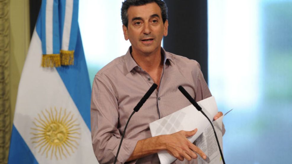 Florencio Randazzo dio una conferencia de prensa en la Casa Rosada.